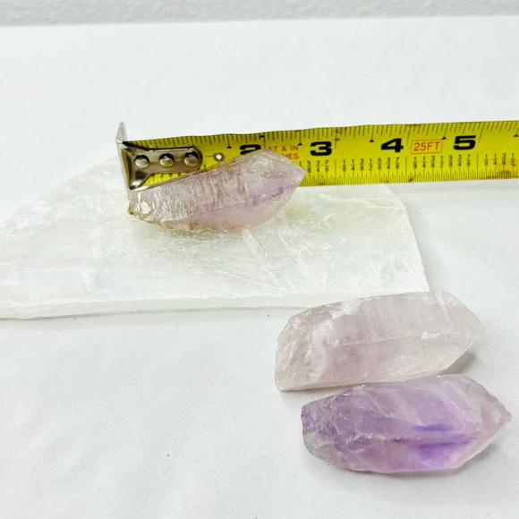 Set of 3 Amethyst crystals points - Picture 2 of 5